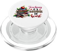 Teaching is a Work of Heart Educator Design PopSockets PopGrip for MagSafe