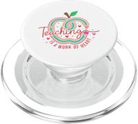 Teaching Is A Work Of Heart Educator Design PopSockets PopGrip for MagSafe