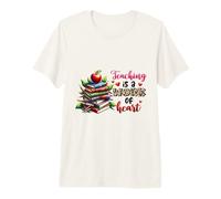 Teaching is a Work of Heart Educator Design Premium T-Shirt