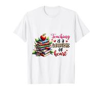 Teaching is a Work of Heart Educator Design T-Shirt