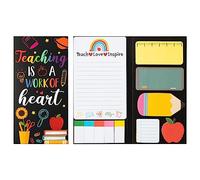 Teaching is A Work of Heart Sticky Notes Set, Blackboard Self-Stick Pads - Teacher Appreciation Gift | School Office Writing Memo Supplies