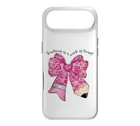 Teaching is a work of heart Valentine Teacher Crayon Retro Case for iPhone Air