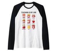 Teaching is My Jam Cute Back to School for Teachers Raglan Baseball Tee