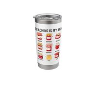 Teaching is My Jam Cute Back to School for Teachers Stainless Steel Insulated Tumbler