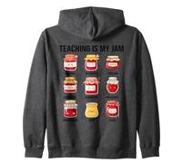 Teaching Is My Jam Cute Back to School for Teachers Zip Hoodie