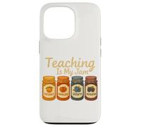 Teaching Is My Jam Cute Fruit Jar Teacher Vintage Case for iPhone 13 Pro