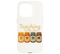 Teaching Is My Jam Cute Fruit Jar Teacher Vintage Case for iPhone 15 Pro