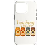 Teaching Is My Jam Cute Fruit Jar Teacher Vintage Case for iPhone 16 Pro