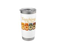 Teaching is My Jam Cute Fruit Jar Teacher Vintage Stainless Steel Insulated Tumbler
