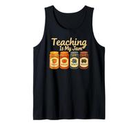 Teaching is My Jam Cute Fruit Jar Teacher Vintage Tank Top