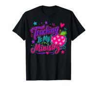Teaching is My Ministry Back to School Teachers Kids Girls Value Graphic T-Shirt