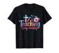 Teaching is My Ministry Flower Jesus Christian Teacher T-Shirt