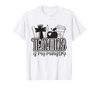 Teaching is My Ministry Flower Jesus Christian Teacher T-Shirt