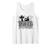 Teaching is My Ministry Flower Jesus Christian Teacher Tank Top