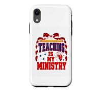 Teaching Is My Ministry Varsity Ribbon Apple Women Teacher Case for iPhone XR