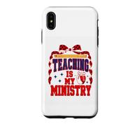 Teaching Is My Ministry Varsity Ribbon Apple Women Teacher Case for iPhone XS Max