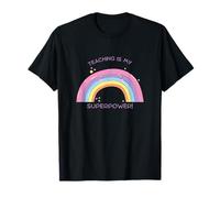 Teaching Is My Superpower Cute Little Kawaii Rainbow T-Shirt