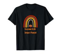 Teaching Is My Superpower Spooky Power Halloween Rainbow T-Shirt