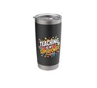 Teaching is My Superpower Teacher Classroom Education Stainless Steel Insulated Tumbler