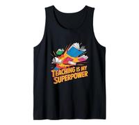 Teaching is My Superpower Teacher Pride Design Tank Top