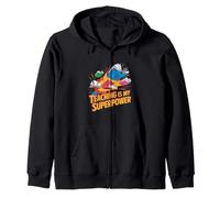 Teaching Is My Superpower Teacher Pride Design Zip Hoodie