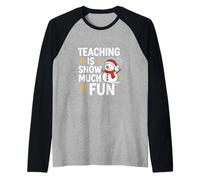 Teaching is Snow Much Fun - Winter Classroom Joy Design Raglan Baseball Tee