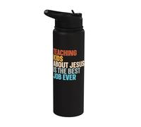Teaching Kids About Jesus is The Best Job Ever Stainless Steel Insulated Water Bottle