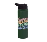 Teaching Kids About Jesus is The Best Job Ever Stainless Steel Insulated Water Bottle
