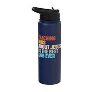 Teaching Kids About Jesus is The Best Job Ever Stainless Steel Insulated Water Bottle