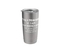 Teaching Like Riding A Bike On Fire Educator Teacher Stainless Steel Insulated Tumbler