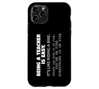 Teaching Like Riding A Bike On Fire Teacher Humor Educator Case for iPhone 11 Pro