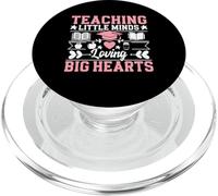Teaching Little Minds Loving Big Hearts Teacher Mom PopSockets PopGrip for MagSafe