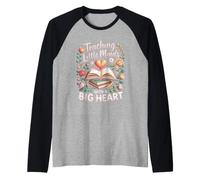 Teaching Little Minds with a Big Heart Preschool Teacher Raglan Baseball Tee
