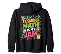Teaching Math Is My Jam Teacher Humor Music Back To School Zip Hoodie