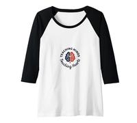 Teaching Minds Touching Hearts Educator Inspiration Raglan Baseball Tee, Women, Black/White, XXL