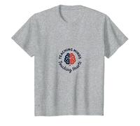 Teaching Minds Touching Hearts Educator Inspiration T-Shirt, Kids, Heather Grey, 8 Years