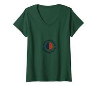 Teaching Minds Touching Hearts Educator Inspiration V-Neck T-Shirt, Women, Forest Green, S