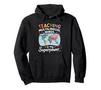 Teaching Multilingual Minds Learners English ESL Teacher Pullover Hoodie