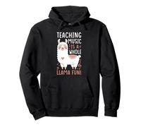 Teaching Music Is a Whole Llama Fun - Music Teacher Llama Pullover Hoodie