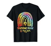 Teaching Music Is My Jam Boho Rainbow Music Teacher T-Shirt