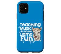 Teaching Music Is Whole Llama Fun Funny Pun Music Teacher Case for iPhone 11