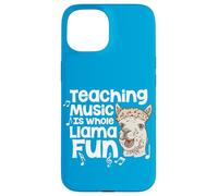 Teaching Music Is Whole Llama Fun Funny Pun Music Teacher Case for iPhone 15