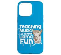 Teaching Music Is Whole Llama Fun Funny Pun Music Teacher Case for iPhone 15 Pro Max