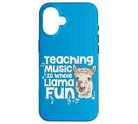 Teaching Music Is Whole Llama Fun Funny Pun Music Teacher Case for iPhone 16