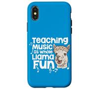 Teaching Music Is Whole Llama Fun Funny Pun Music Teacher Case for iPhone X/XS