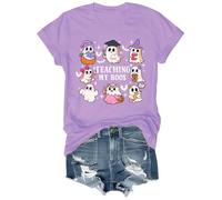 Teaching My Boos Shirt Cute Ghost T Shirt Halloween Teacher Shirts Women