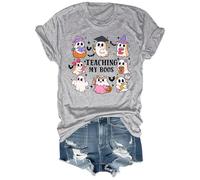 Teaching My Boos Shirt Cute Ghost T Shirt Halloween Teacher Shirts Women