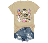 Teaching My Boos Shirt Cute Ghost T Shirt Halloween Teacher Shirts Women