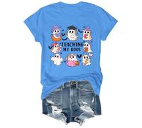 Teaching My Boos Shirt Cute Ghost T Shirt Halloween Teacher Shirts Women