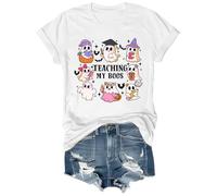 Teaching My Boos Shirt Cute Ghost T Shirt Halloween Teacher Shirts Women